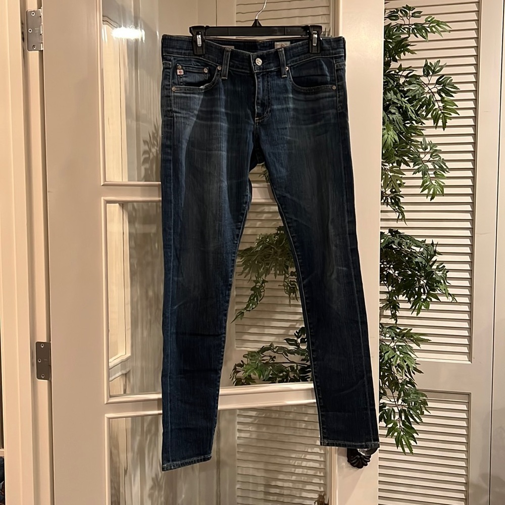 A&G Women’s Skinny Low Rise Dark Blue Denim 27 Petite Jeans